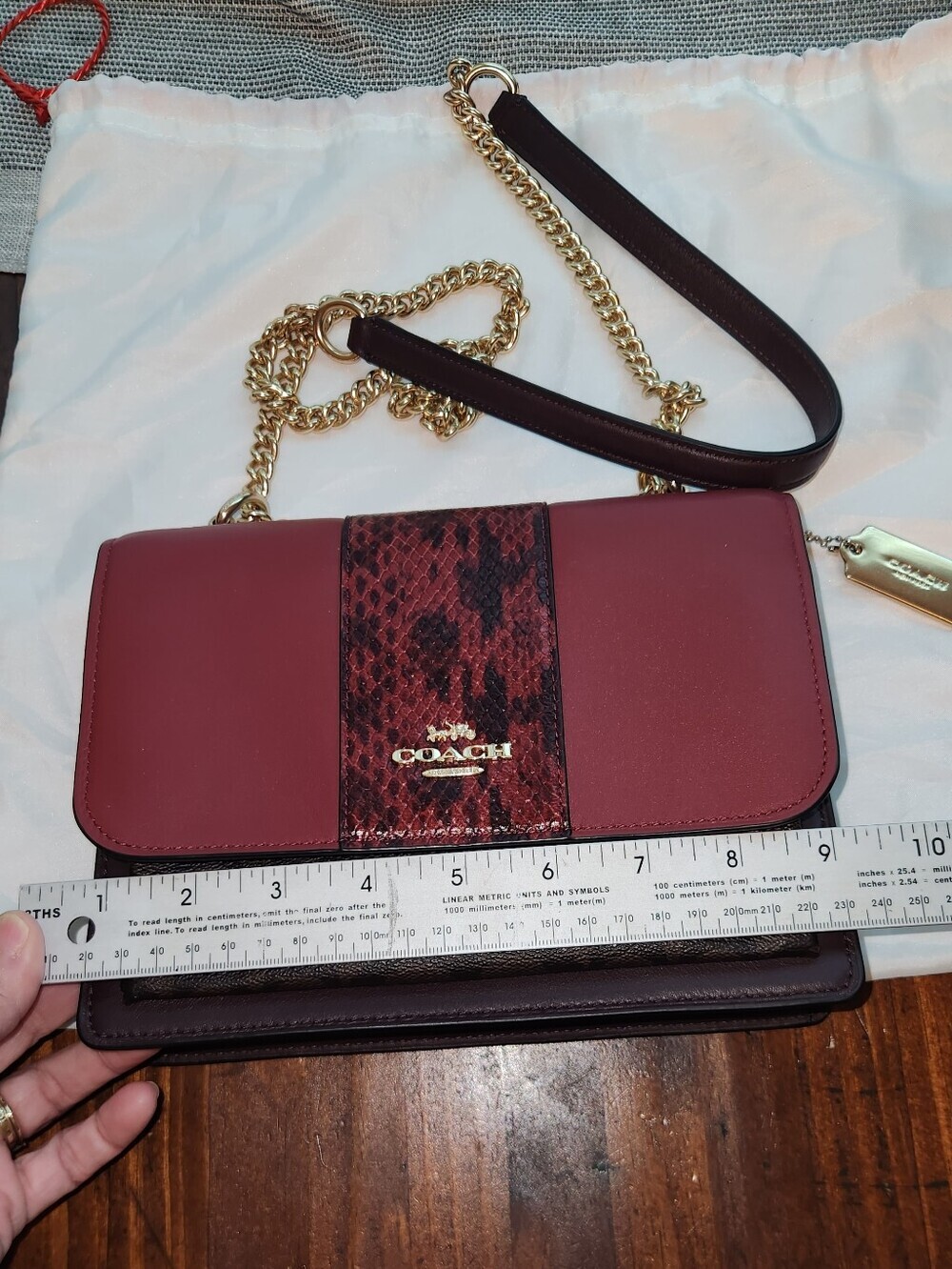COACH Klare Chain Strap Purse W/Dust Bag New Condition - Picture 6 of 6
